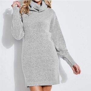 Guess Light Gray Cowl Neck Sweater SIZE M